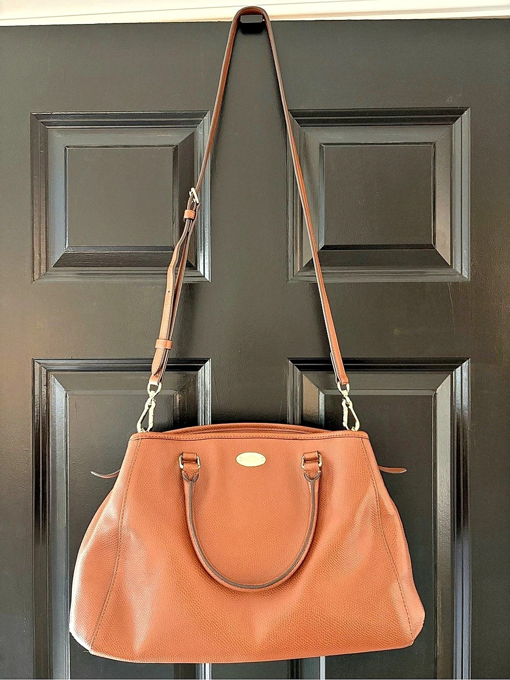 Coach Margot Carryall Saddle Brown Leather Satchel